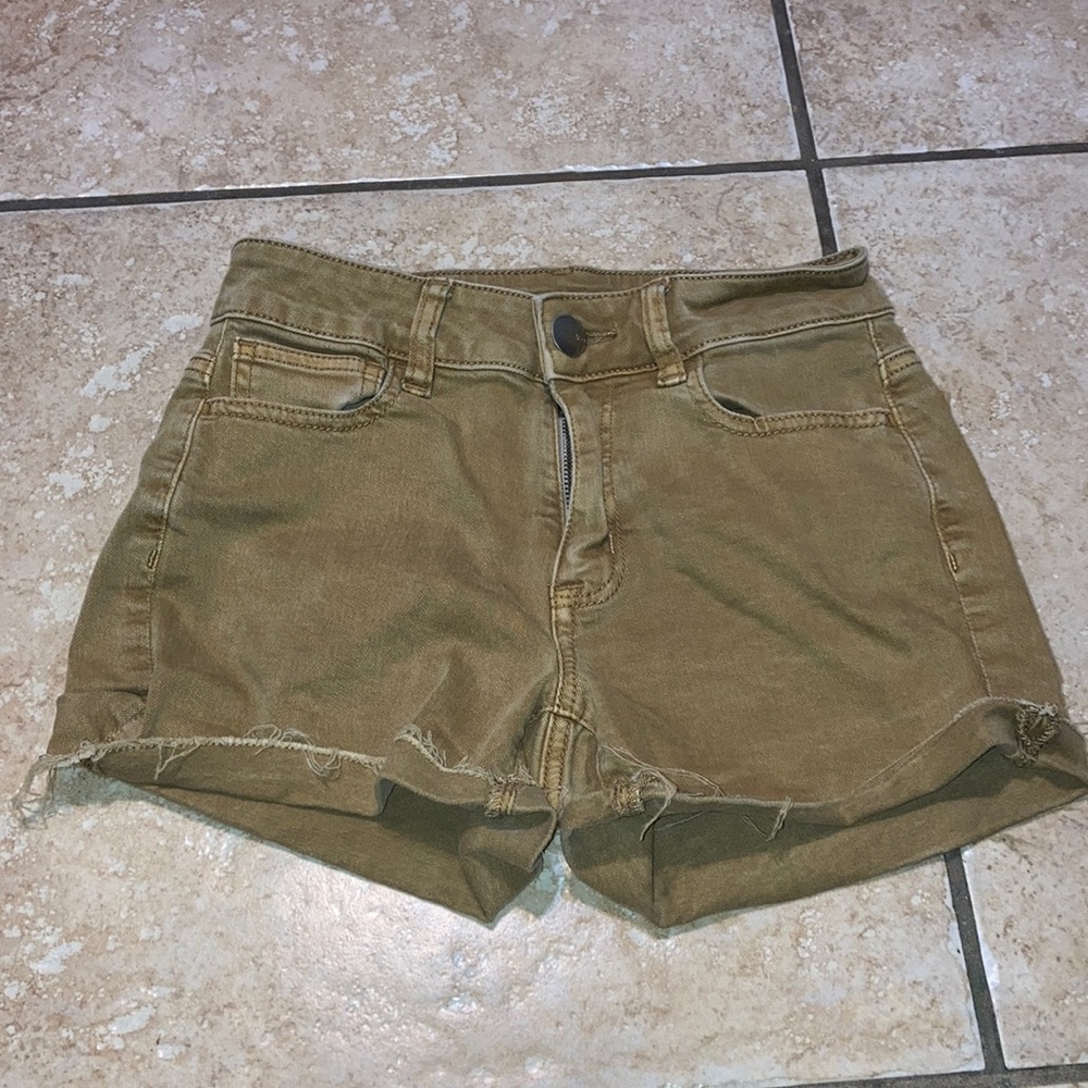 American Eagle Hi Rise Shortie Shorts Size 0 - Picture 1 of 3